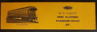 Vintage Ambroid Open Platform Passenger Coach Kit