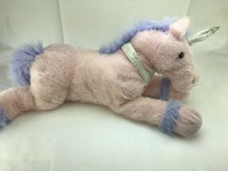 Big Stuffed Plush Pink Unicorn With Shiny Horn 25 " Length