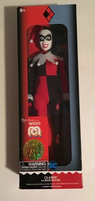 Harley Quinn 14 " Figure W/ Hammer - Mego Limited Edition & Numbered -