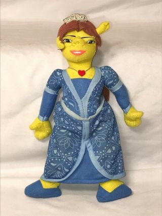 Shrek The Third Princess Fiona Ogre Plush Stuffed Doll Toy Nanco Blue Dress 11”