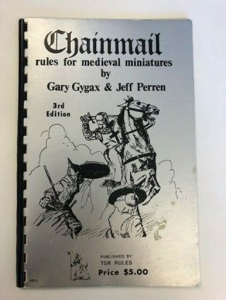Chainmail Rules For Medieval Miniatures By Gary Gygax & Jeff Perren 3rd Edition