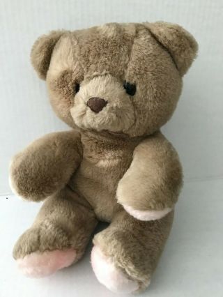 Vintage Teddy My Love Russ Berrie Bear Plush Lovey Brown Pink Stuffed Bear