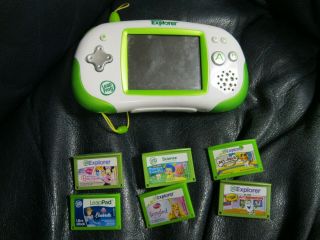 Leapfrog Leapster Explorer With 6 Games Cinderella Tangled Bubble Guppies