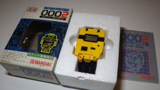 Bandai Roboroid 0002 Robot Transformer Time Lcd Wrist Watch Made In Japan 1984