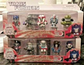 Transformers 5 Piece Collectible Figurines & 3d Puzzle Collector Cards 2 Pack