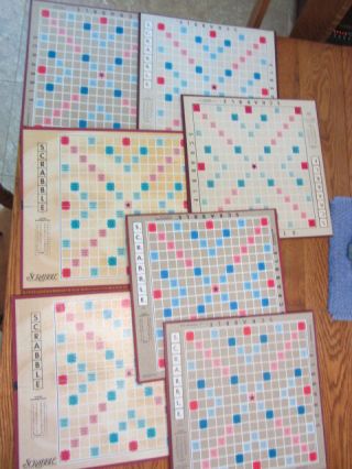 7 Scrabble Boards For Display Or Crafts - Laminate For Erasable Messages Or Game