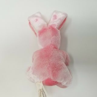 Dan Dee Pink Plush Bunny w/ Hook and Loop Ears Easter Spring Small w Long Ears 3