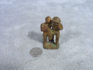 Lead Toy Soldiers Army Men Military Metal Toy Buddy Helping Wounded Man