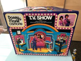 Donny & Marie Osmond Tv Show Fold Out Playset,  Box Vintage Mattel 1976