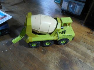 Vintage Mighty Tonka Cement Mixer Truck / Yellow Windows