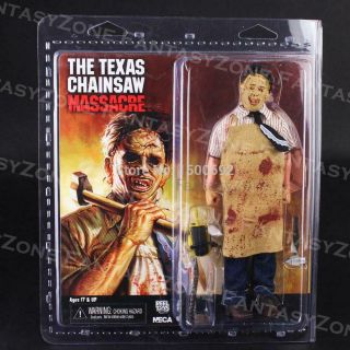 Nmib Neca Texas Chainsaw Massacre Bloody Leatherface Retro Clothed Action Figure