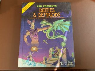 Ad&d Deities & Demigods 2nd Printing,  Tsr 1980,  144 Pages,  Cthulhu & Melnibonean