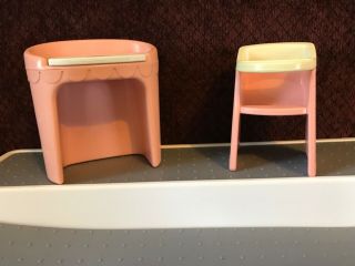 Vintage Little Tikes Dollhouse High Chair And Vanity