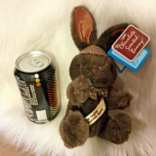Dan Dee Chocolate Scented Plush Bunny 8” Tall Tags The Chocolate Bunny