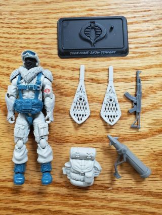Gi Joe 2008 25th Anniversary Snow Serpent Figure (loose) Complete With File Card