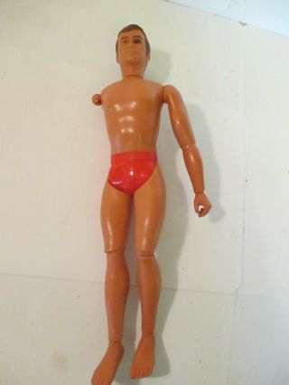 1975 General Mills Six Million Dollar Man Doll Missing Arm
