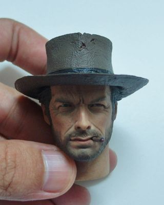 Custom Made 1/6 Scale Clint Eastwood The Good Head Sculpt For Hot Toys Body