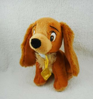 Disney Lady Plush Dog,  Lady And The Tramp,  7 " Plush Stuffed Puppy Cocker Spaniel