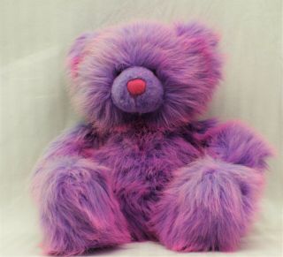 Russ Tutti Frutti Purple Rainbow Long Haired Teddy Bear Stuffed Animal W/ Tags