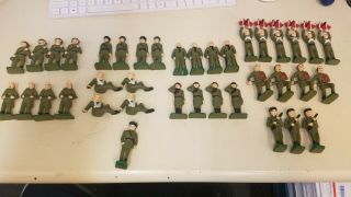 38 Vintage Hand Painted Metal Soldier Figures - Unknown Manufacturer T2