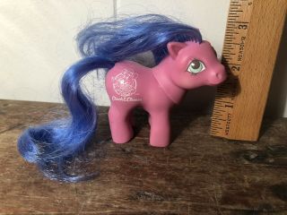 Vintage 1980s My Little Pony Chuck E Cheese Promo Pony Pink With Blue Hair