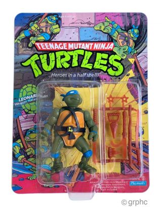 Playmates 1988 Teenage Mutant Ninja Turtles Leonardo Tmnt Moc 10 - Back Unpunched
