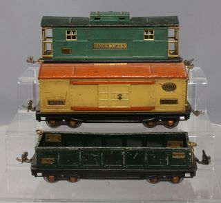 Lionel O Gauge Prewar Tinplate Freight Cars: 812,  814 & 817 [3]