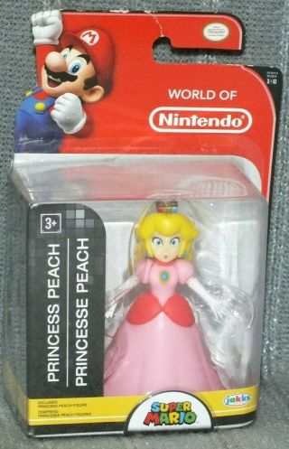 World Of Nintendo 2.  5 " Mario Series 1 - 3 Rare Princess Peach Figure