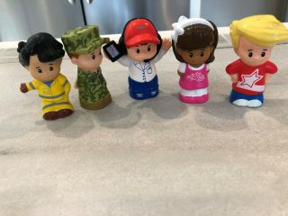 Fisher Price Little People - Boys & Girl - Military,  Fireman,  Others - Set 5
