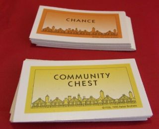 Monopoly Chance and Community Chest Cards Only - 1995 Deluxe Edition 3