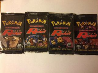 Pokémon Tcg Team Rocket 1st Edition Pack Art Complete Set