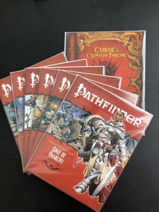 Pathfinder/d&d - Curse Of The Crimson Throne Rpg Adventure Path Complete 1 - 6,  Pg
