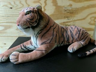 Kellytoy Usa Realistic 24 " Tiger Plush Stuffed Animal Large Zoo Animal Jumbo Cat