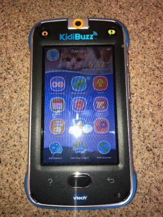 Vtech Kidibuzz Model 1695 Hand - Held Smart Device For Kids Black Kidi Buzz