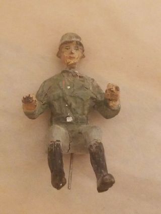 Elastolin Lineol Sitting German Vehicle Crew Driver Soldier Wwii [only Soldier]