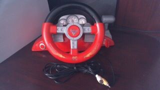 Disney Cars 2 Plug N Play Video Game Steering Wheel Jakks Pacific