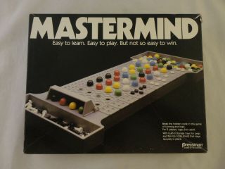 1981 Vintage Mastermind Boardgame Pressman Challenging Game Of Logic Deduction