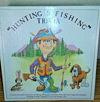 Hunting,  Fishing Camping Trivia Board Game Vintage Board Games Father 