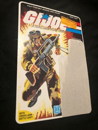 1985 Dusty V.  1 File Card Peach Filecard Bio Gi/g.  I.  Joe Cobra Jtc