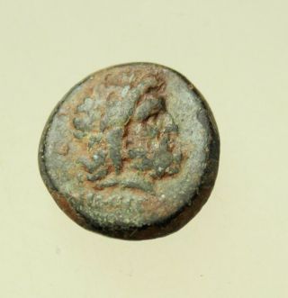 Mysia,  Pergamon Æ17mm.  Circa 133 Bc.  Laureate Head Of Asklepios / Serpent