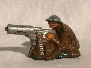 Barclay Manoil Machine Gunner Seated Lead Soldier