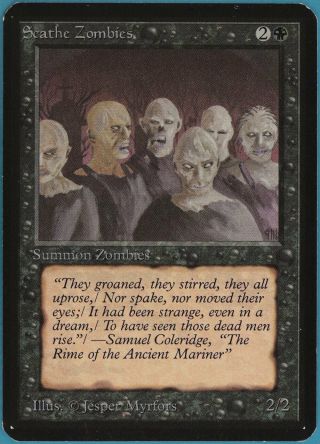 Scathe Zombies Alpha Nm - M Black Common Magic The Gathering Card (36727) Abugames