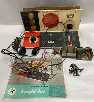 Vtg Allied Radio Knight 100 In 1 Electronic Lab Kit Parts & (a10)