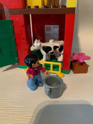 Lego Duplo Big Farm Animals Barn Fence Farmer Tractor Set 5649 Complete No box 3