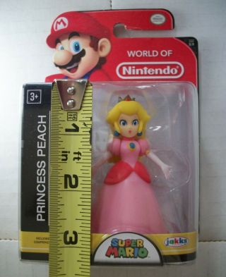 Princess Peach World Of Nintendo Mario Jakks Pacific Figure Series 1 - 3