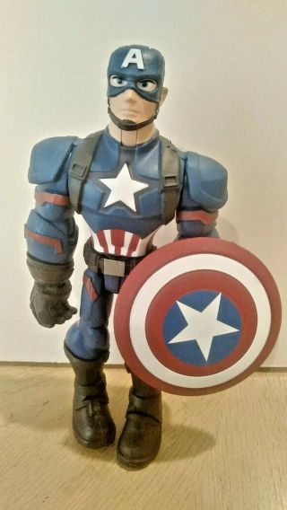 Disney Store Marvel Toybox Captain America Action Figure W/ Shield Loose