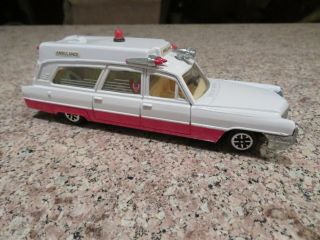Vintage Dinky Toys Superior Rescuer Ambulance On A Cadillac Chassis With Patient