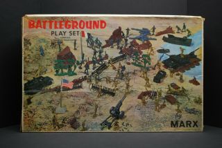 Vintage Marx Battleground Playset Empty Box Only