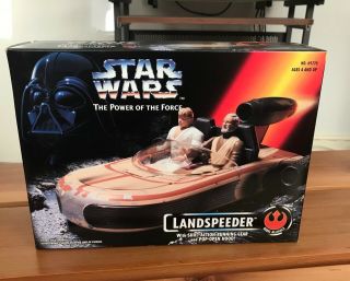 Star Wars Potf Landspeeder In Near - Perfect Box 1995 Kenner