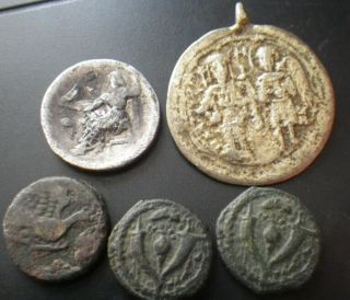 Greek - Byzantine Coins X 5